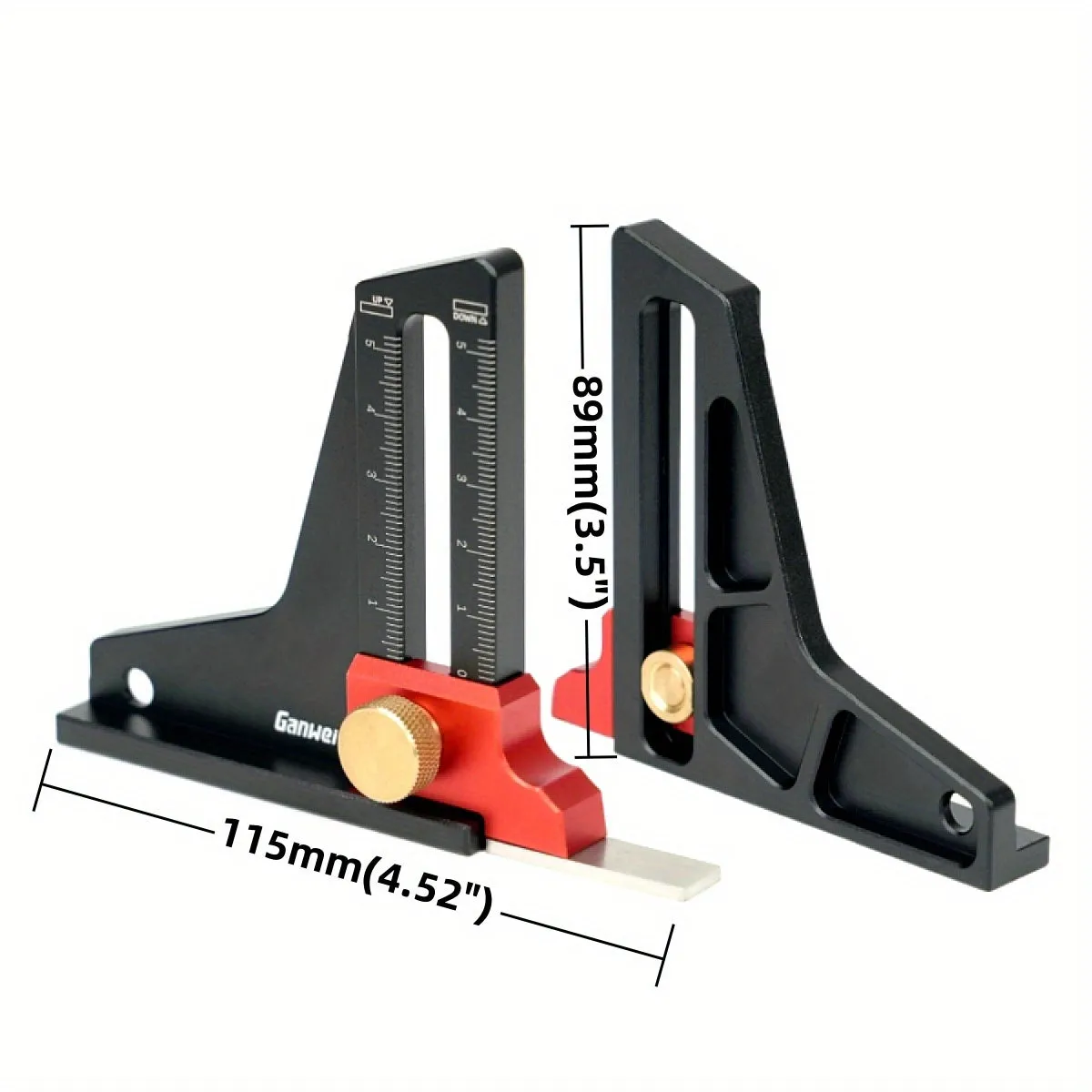 Adjustable Router Table Saw Gauge with Laser Scale Lock