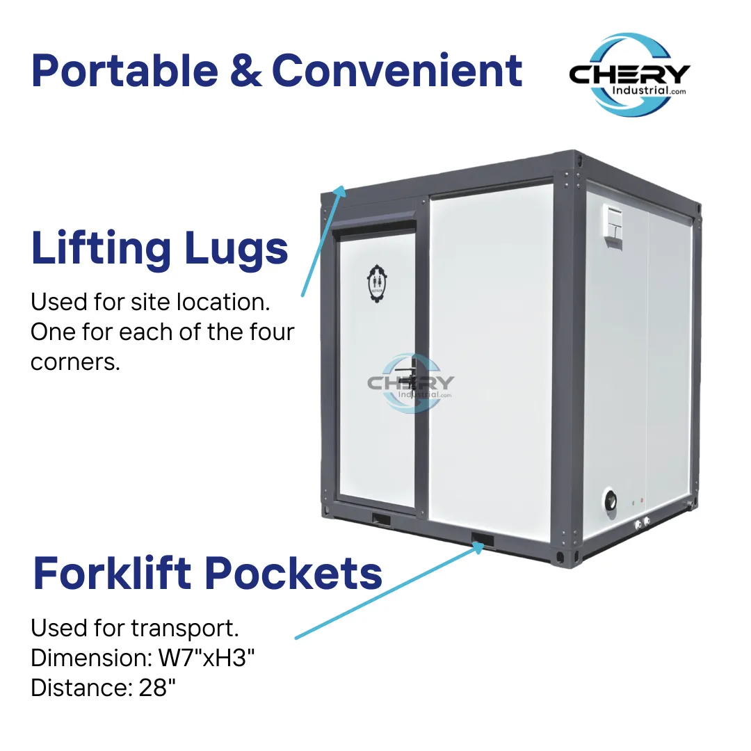 [AS-IS] Portable Toilet with Shower, Fan-shaped Door Shower