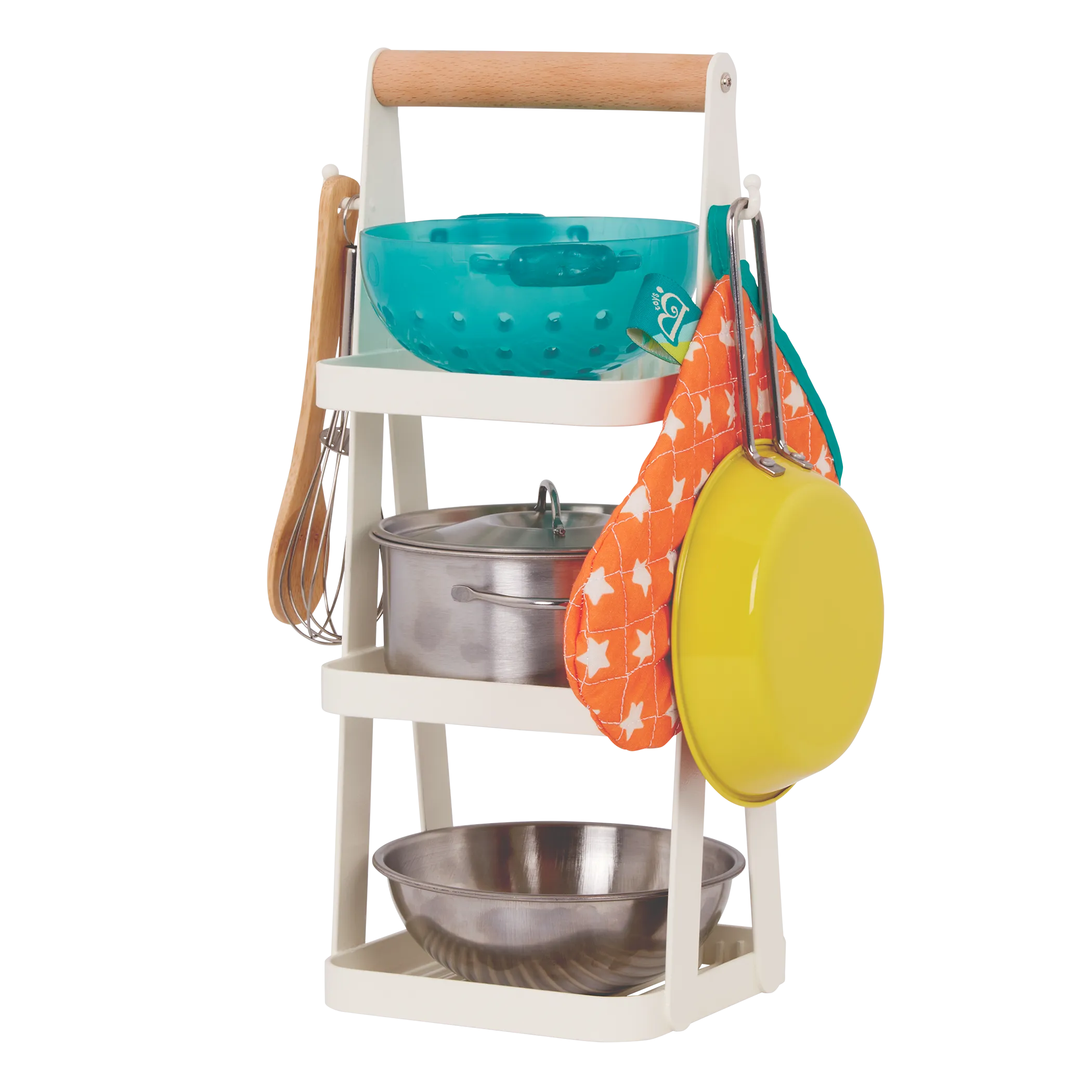 B. toys - Mini Chef Pots & Pans With Storage Rack