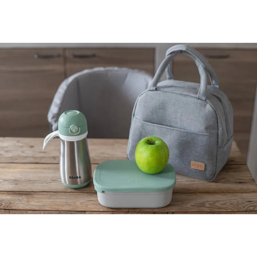 Beaba Stainless Steel Lunch Box Velvet (Grey/Sage Green)