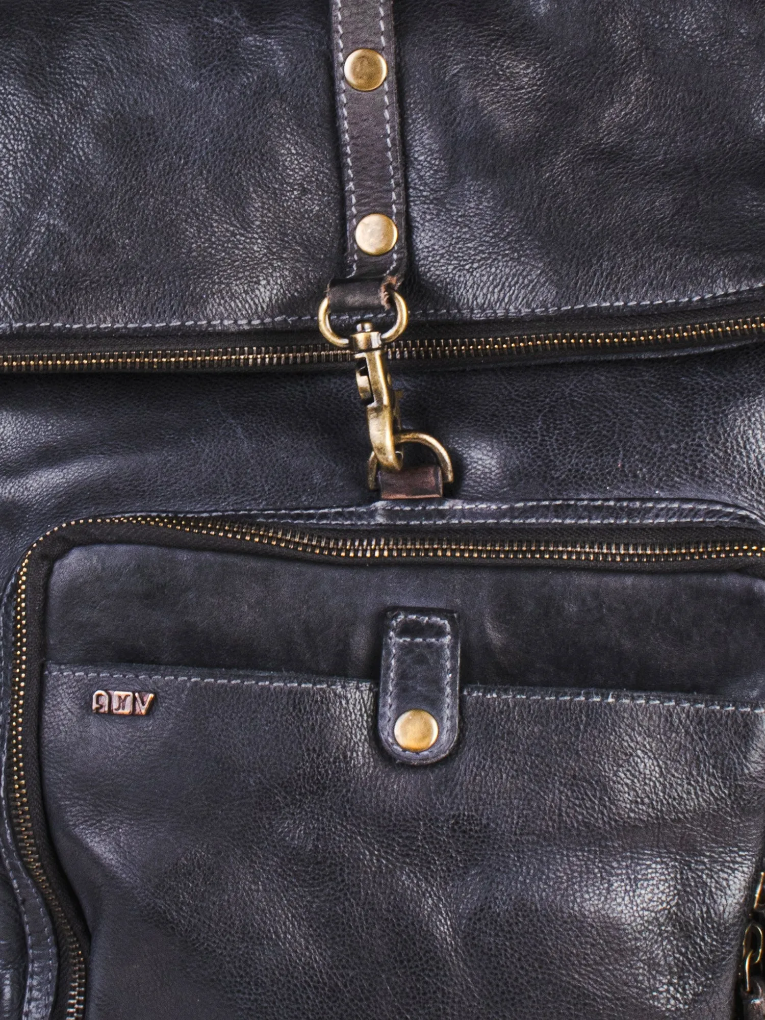 Black Leather Backpack By Art N Vintage