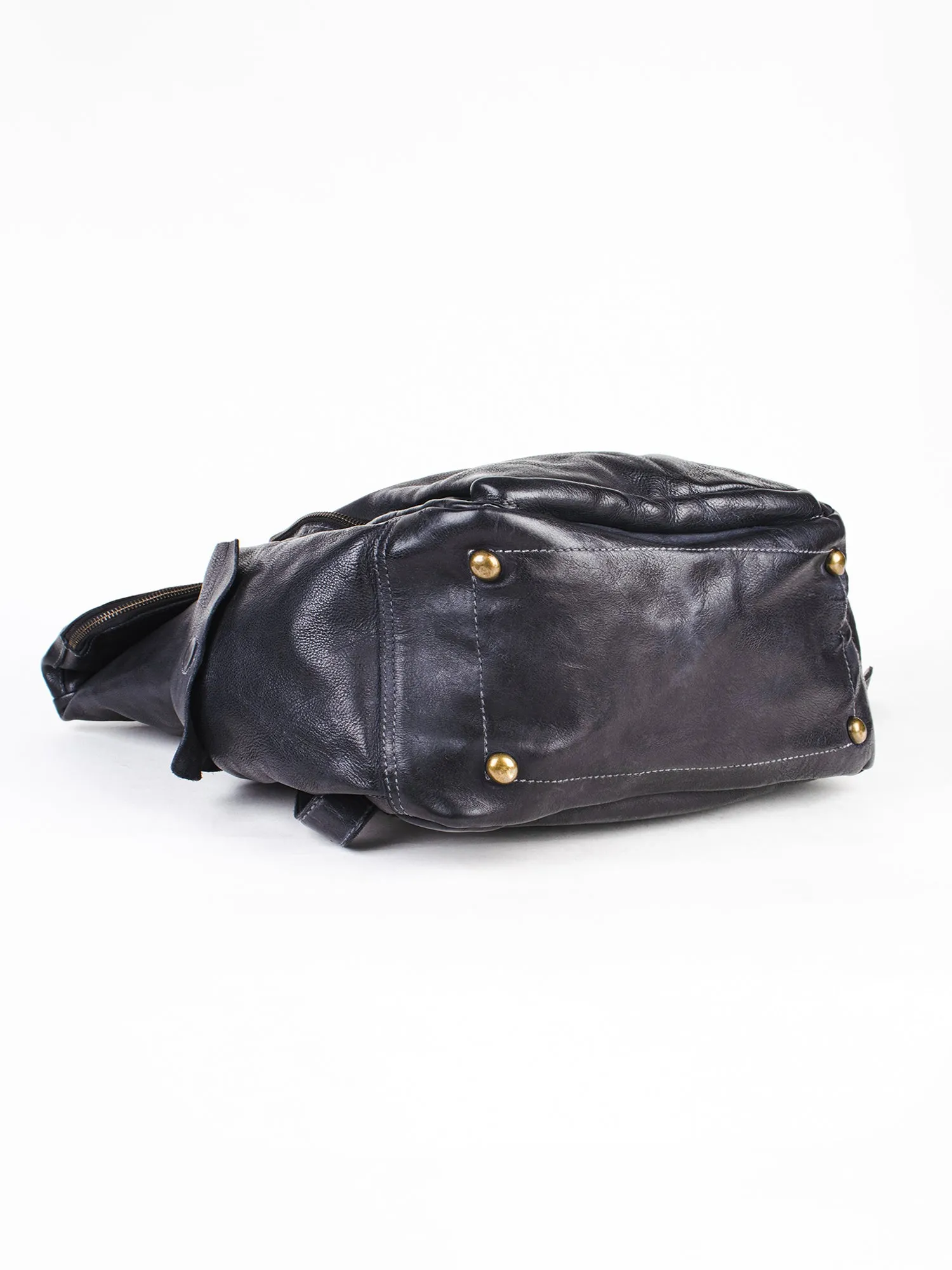 Black Leather Backpack By Art N Vintage