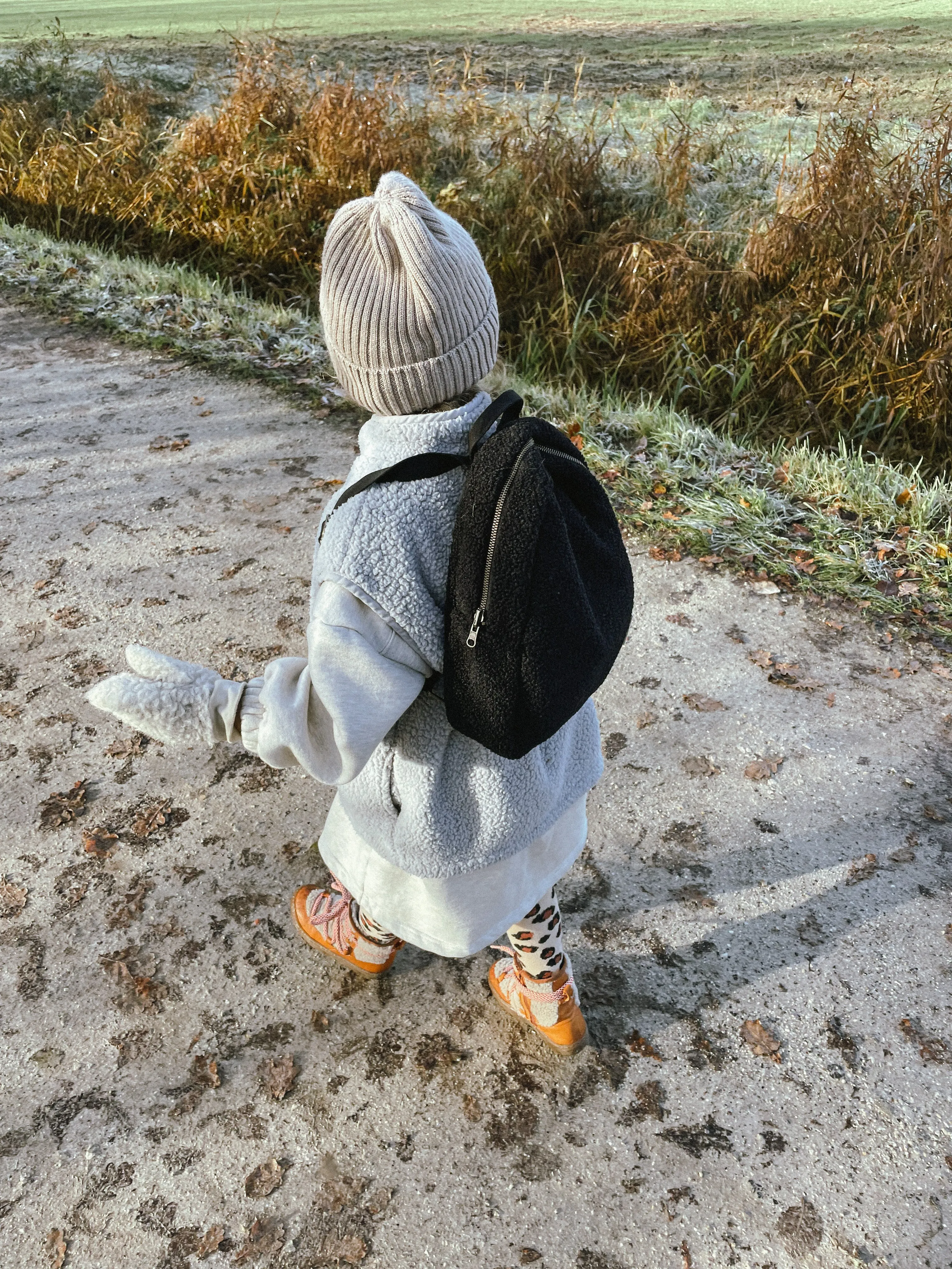 Black Teddy Mini Backpack