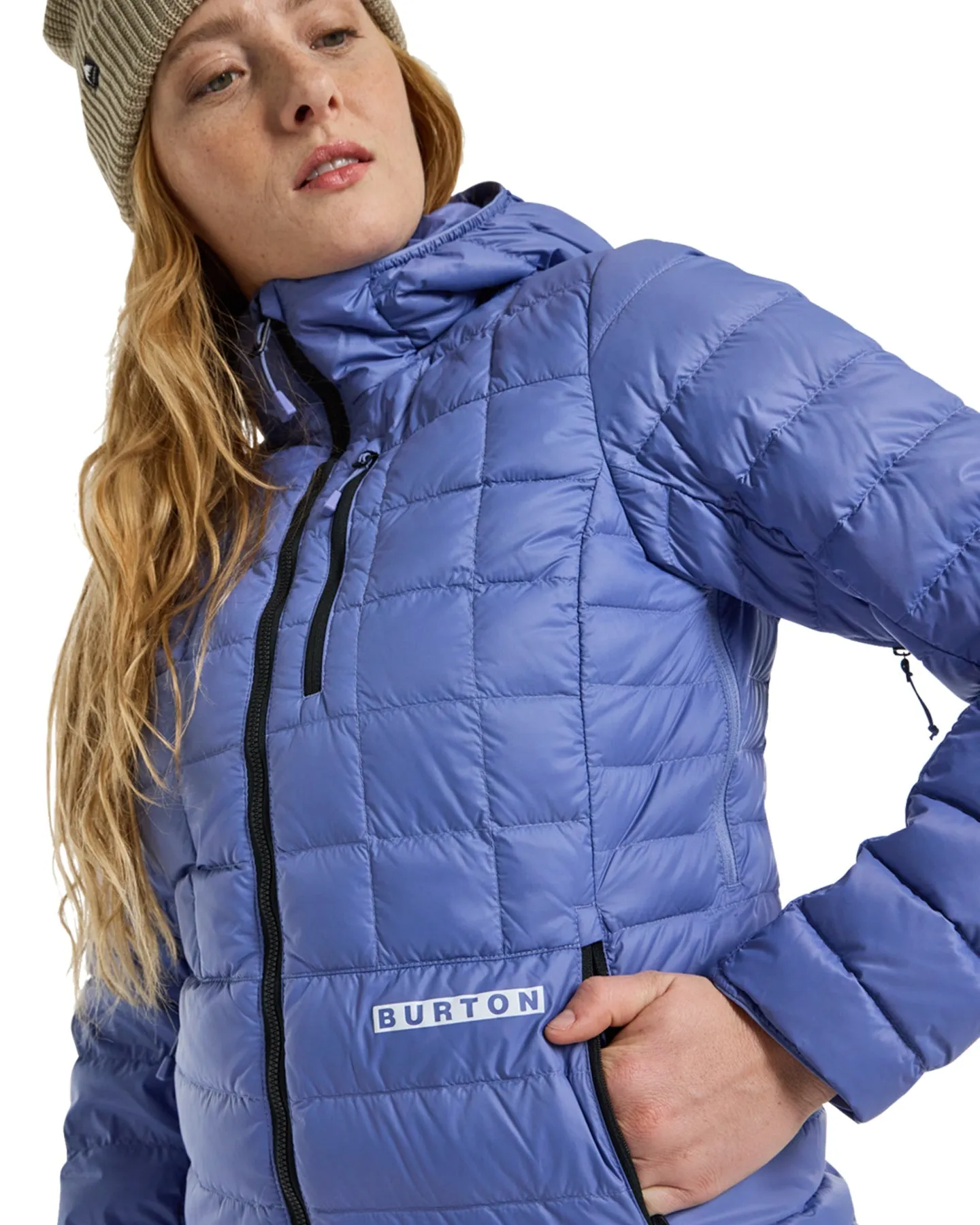 Burton Women's Mid-Heat Hooded Down Insulated Jacket - Slate Blue