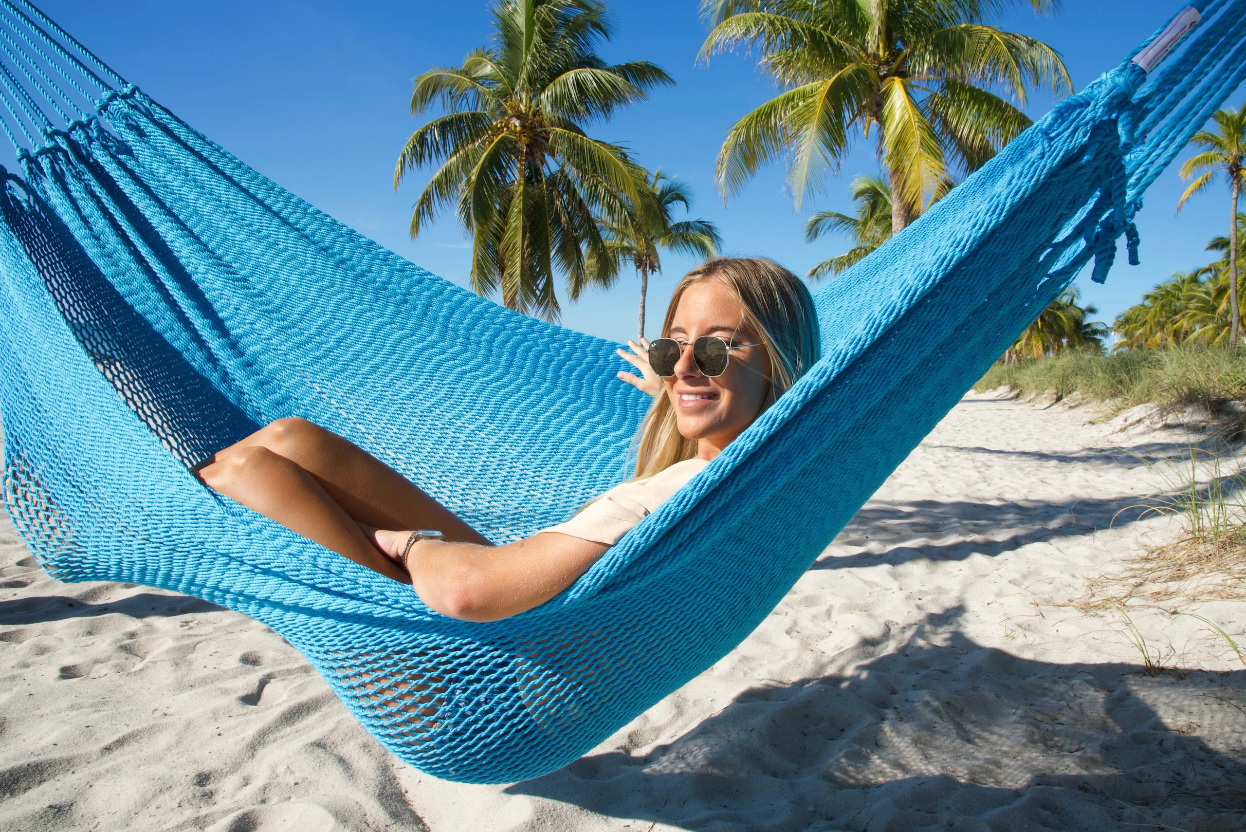 Caribbean Mayan Hammock - Light Blue