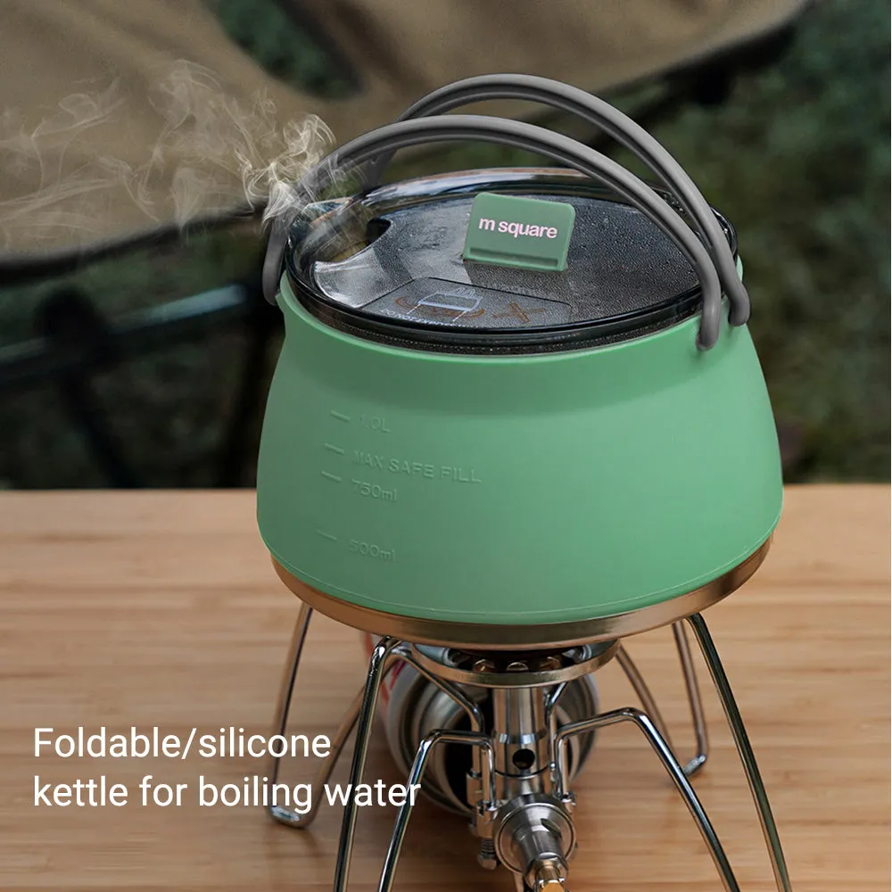 Collapsible Food Grade Silicone Camping Tea Kettle/Cup/Bowl