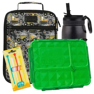 Construction Zone Lunch Box, Bag & Bottle Bundle - Bonus STIX!