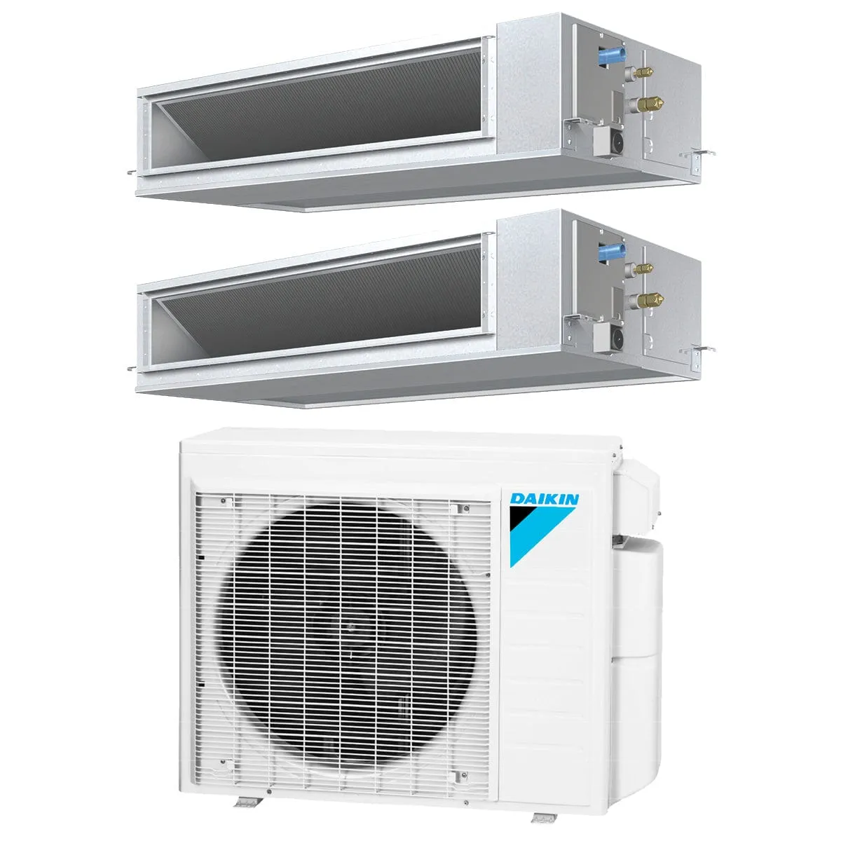 Daikin 2-Zone Concealed Ducted Hyper Heat Mini-Split 18000 BTU Heat Pump Air Conditioner 12k   12k - 14.3 SEER2