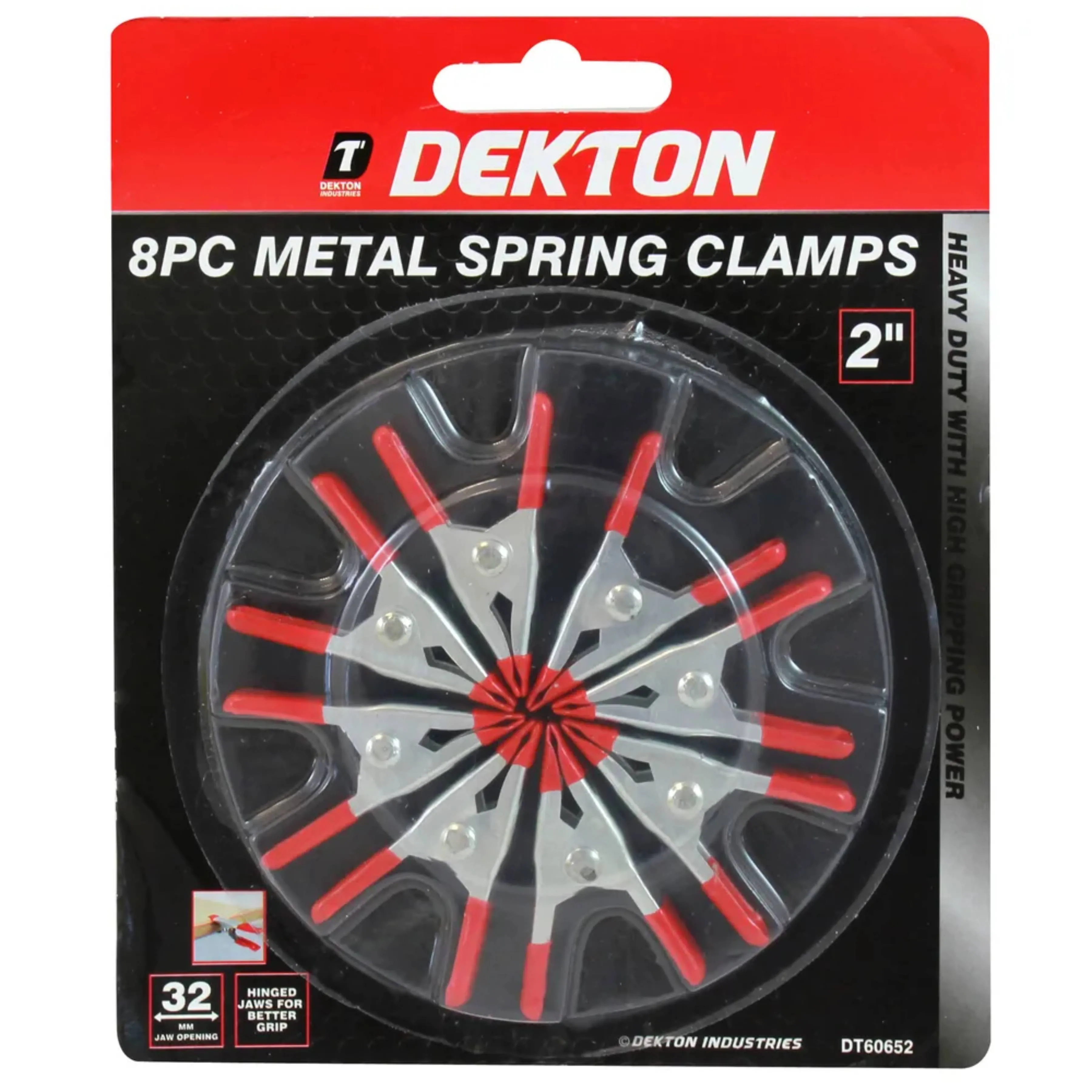 DEKTON 8PC 2" Spring Clamp