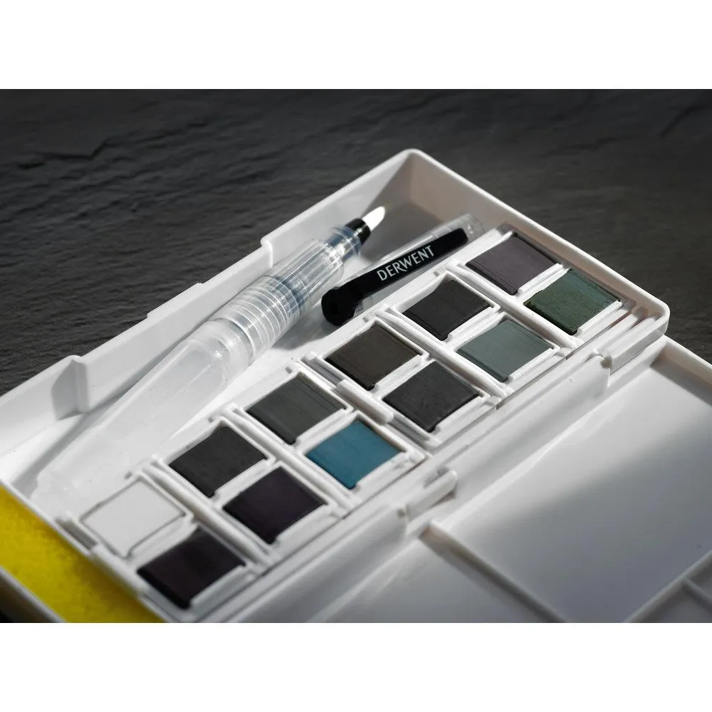 Derwent Tinted Charcoal Paint 12 Pan Palette