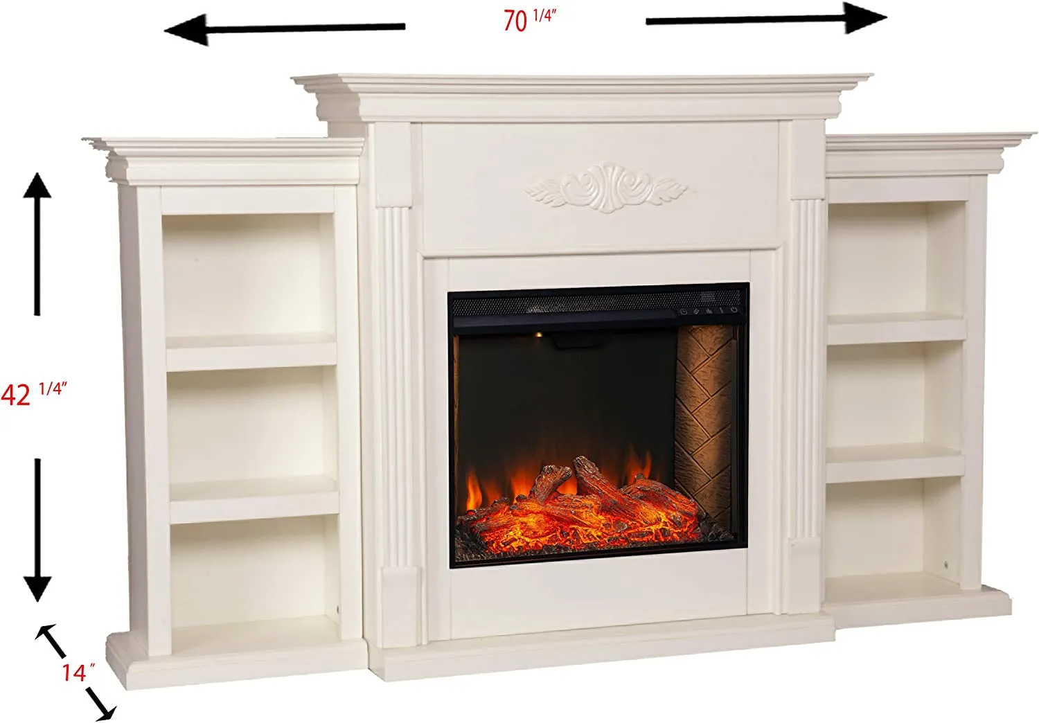 Electric Bookcases Fireplace