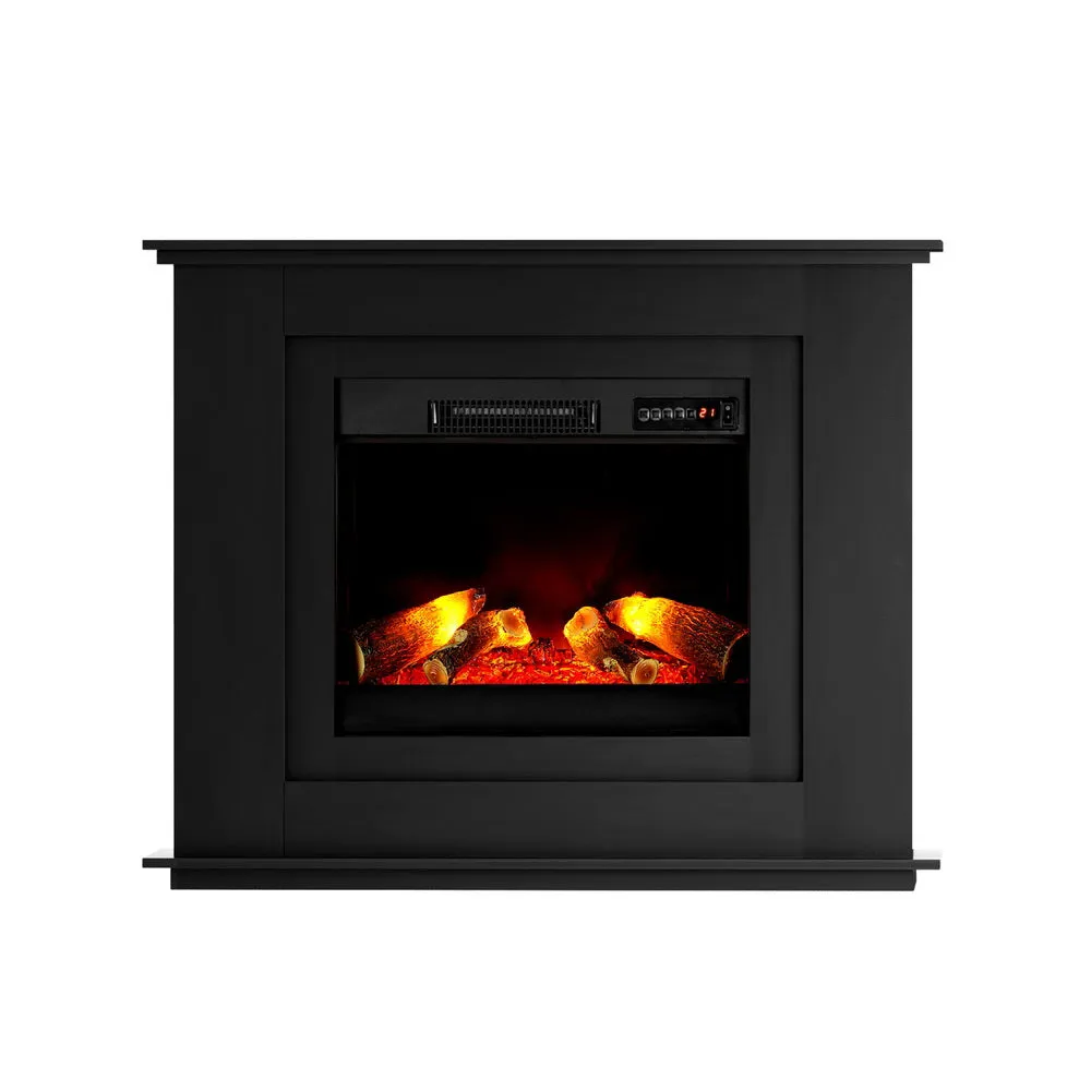 Electric Fireplace Fire Heater 2000W - Black