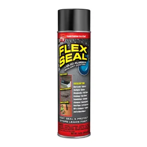 Flex Seal FSR20 Rubber Sealant, Black, 14 oz, Aerosol Can