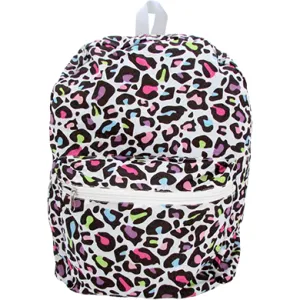 Folding Backpack in Colorful Leopard