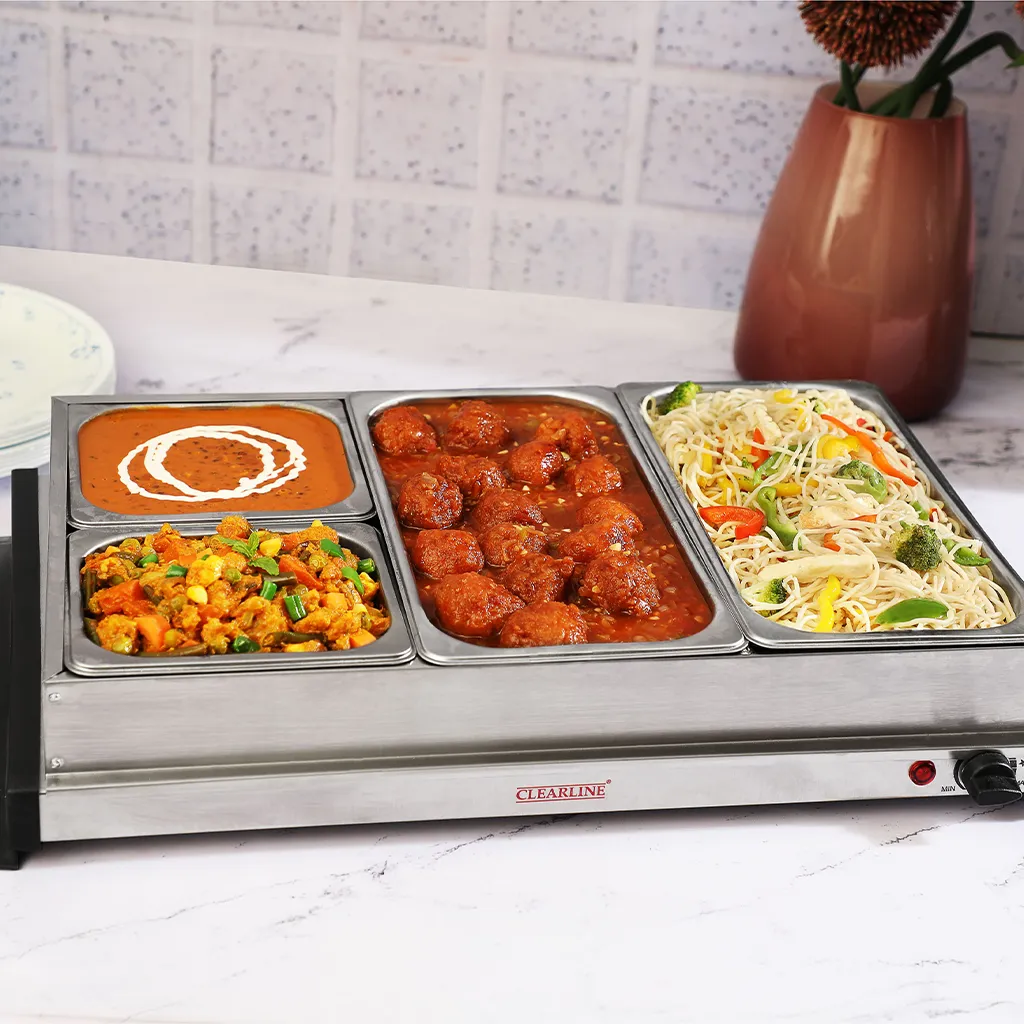 Food Warmer Cum Buffet Server (4 Pan - 2x2.5L and 2x1.25L) - FWBS 02