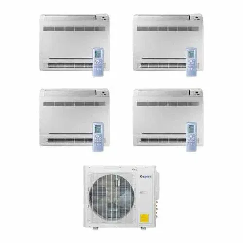 GREE Multi  Ultra Series 42,000 BTU 4-Zone Mini Floor Console 9K 18K 18K 18K Ductless Mini-Split System