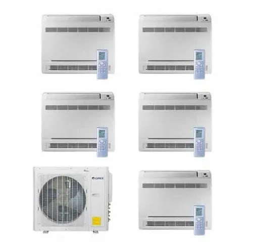 GREE Multi  Ultra Series 42,000 BTU 5-Zone Mini Floor Console 9K 9K 9K 9K 12K Ductless Mini-Split System