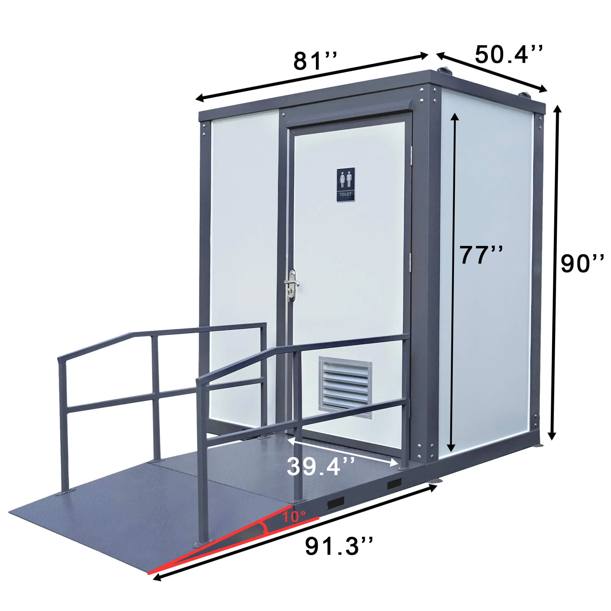 Handicap-Accessible Portable Restroom for Disabled