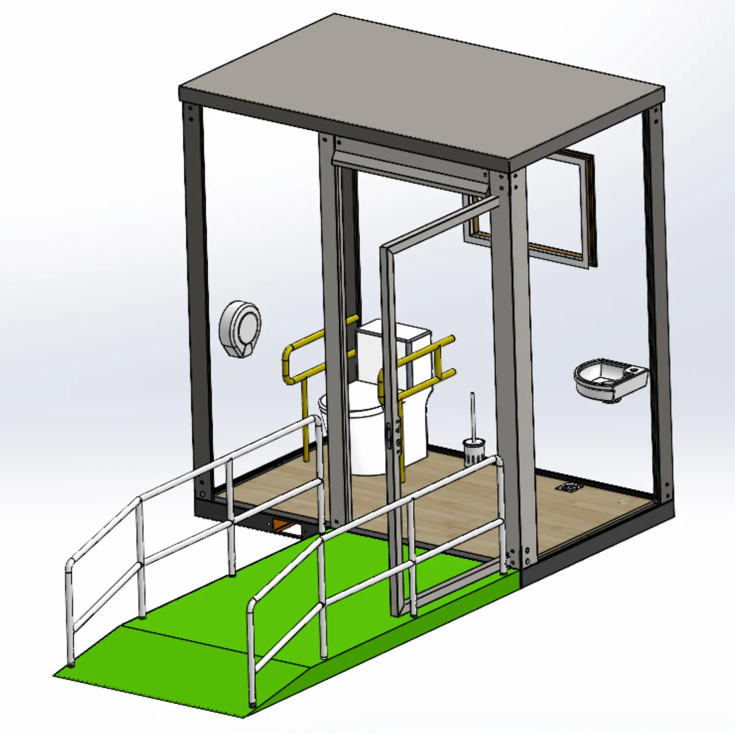 Handicap-Accessible Portable Restroom for Disabled