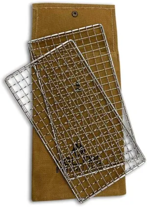 HellFire Bushcraft Grill Stainless Steel Campfire Cooking Grate (2-Pack)