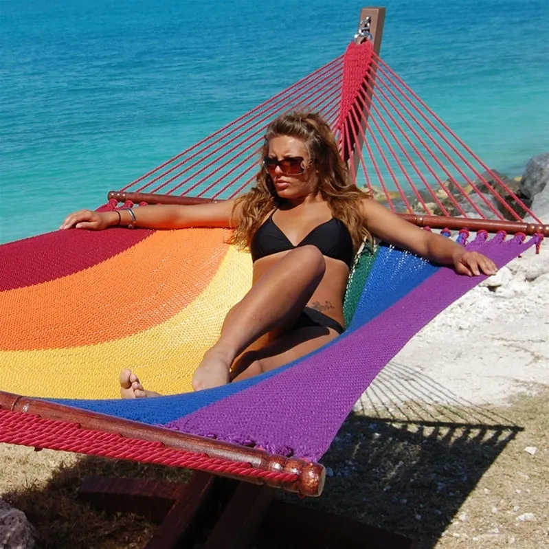 Jumbo Caribbean Hammock RAINBOW