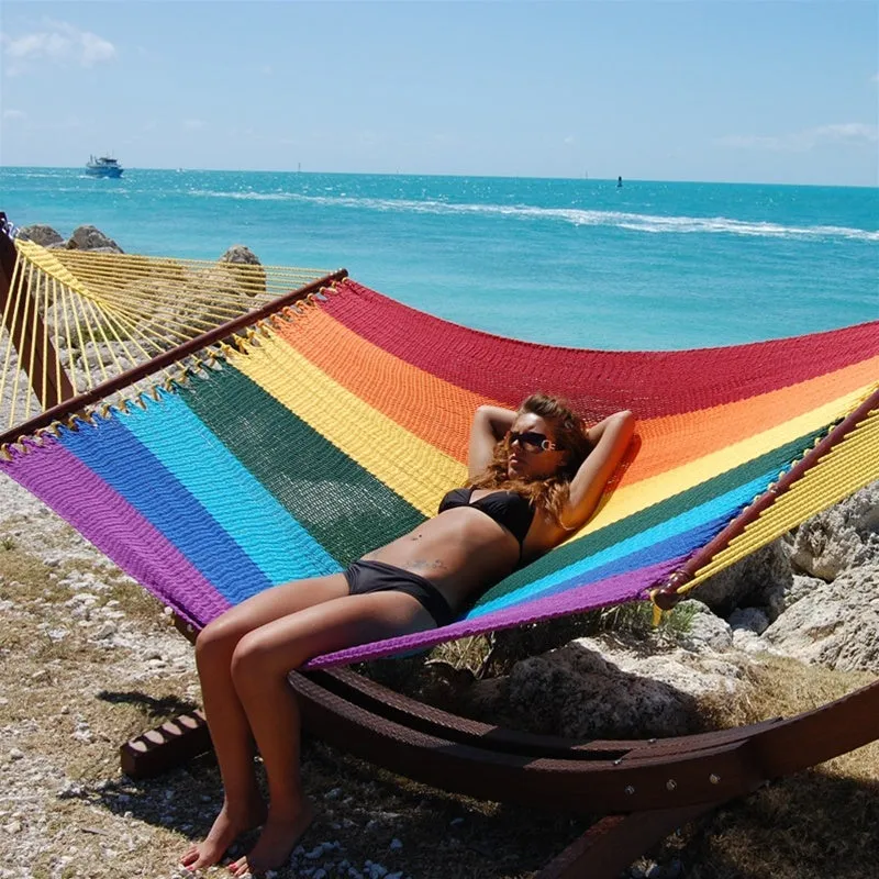 Jumbo Caribbean Hammock RAINBOW