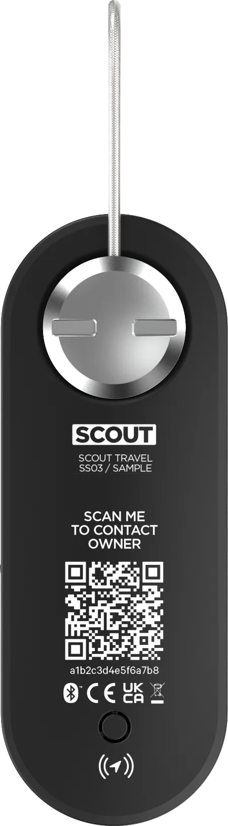 KNOG Scout - Smart Black Luggage Tag with Integrated Tracker