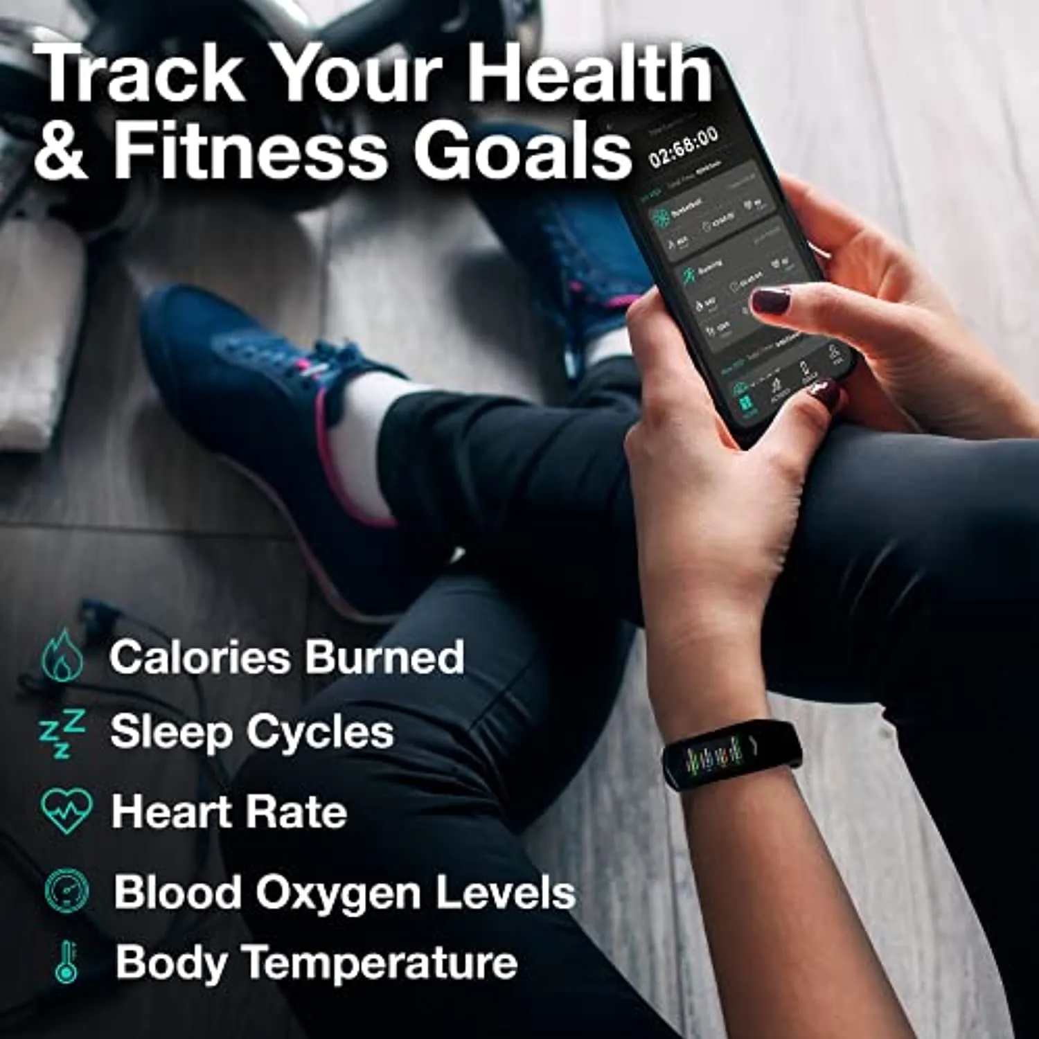 KoreHealth Kore 2.0 Fitness Tracker - Exercise Watch for Men and Women | Track Fitness and Heart Rate | Activity Fitness Tracker with Step Counter | Sleep and Health Tracker for iPhone and Android