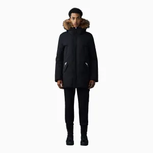 Men's EDWARD 2-in-1 down parka with hooded bib and natural fur Jacket