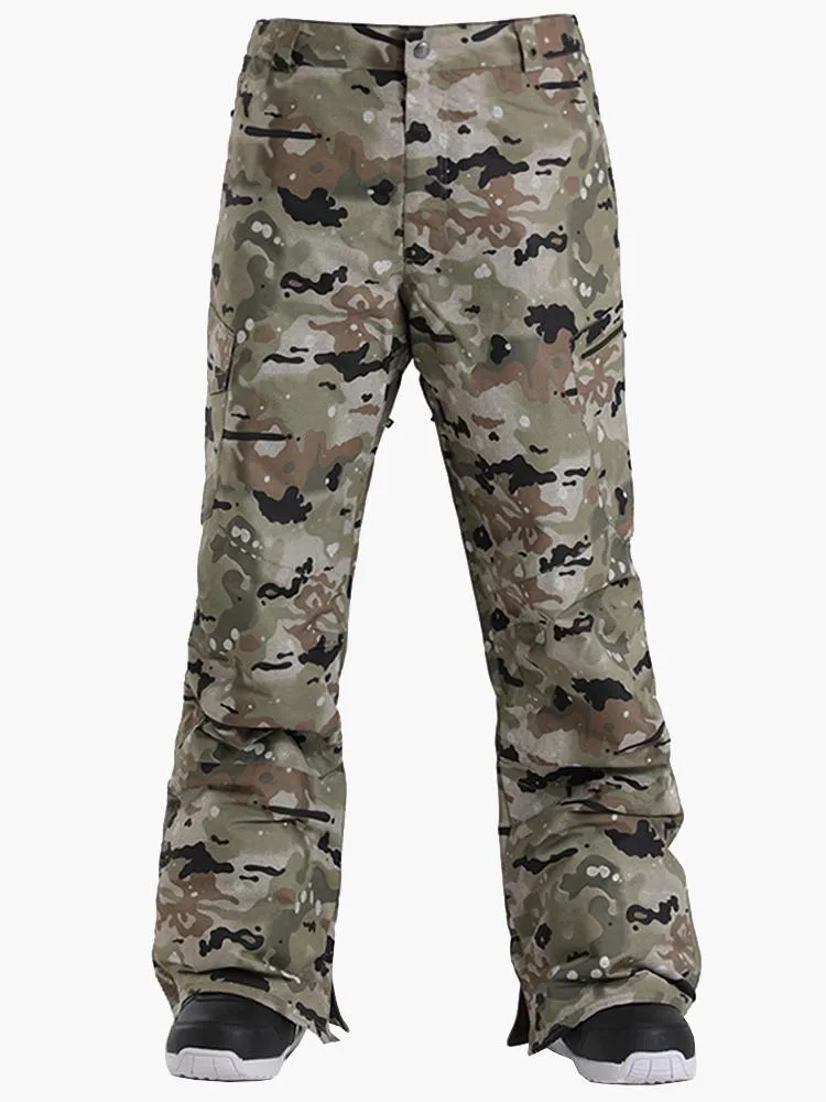 Men's Windproof Waterproof Camo Ski Pants Snowboard Pants