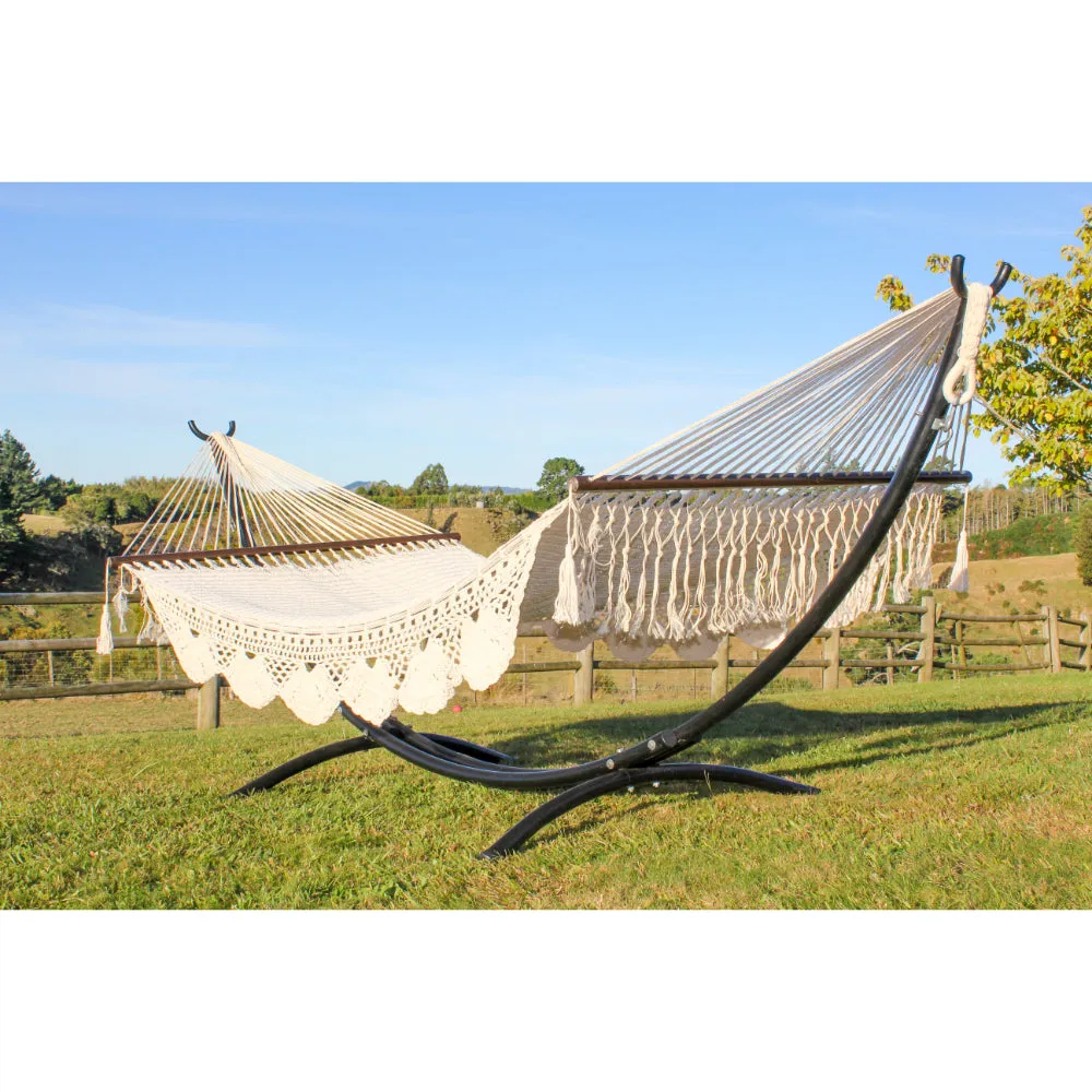 Metal Arc Hammock Stand and King Spreader Bar Hammock