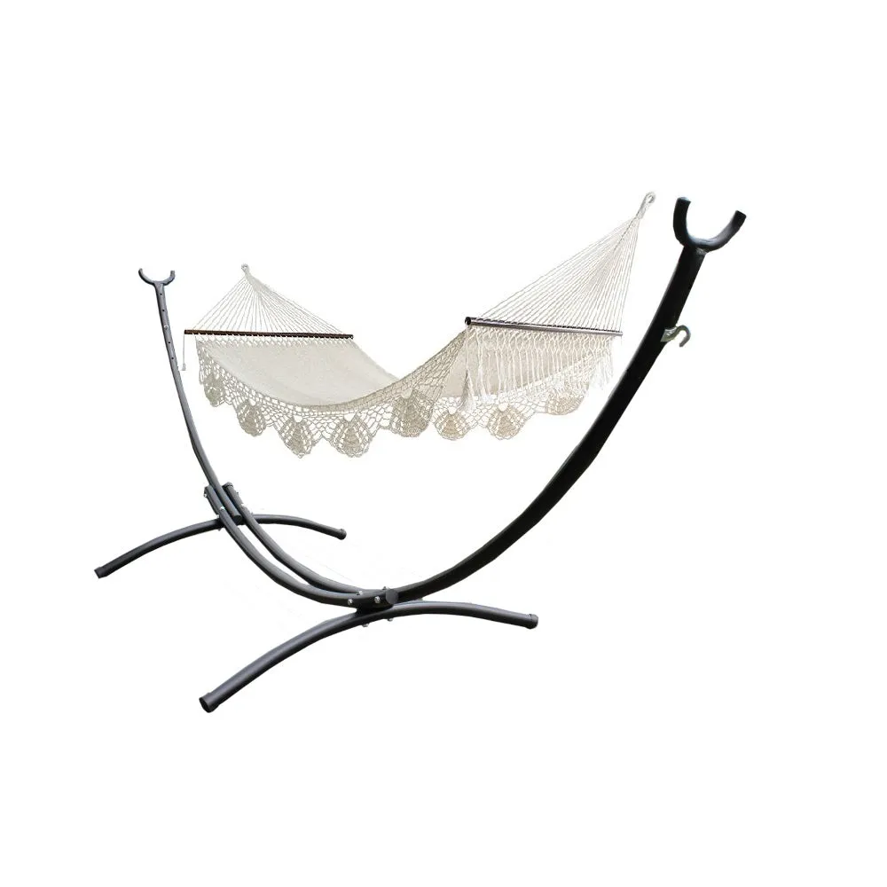 Metal Arc Hammock Stand and King Spreader Bar Hammock