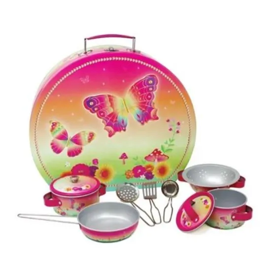 Pink Poppy Rainbow Butterfly Cooking Set In Carry Case