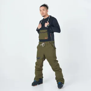 PLANKS The Peoples Bib Unisex Snow Pants Army Green