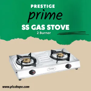 Prestige Prime 2 Burner Stainless Steel Gas Stove