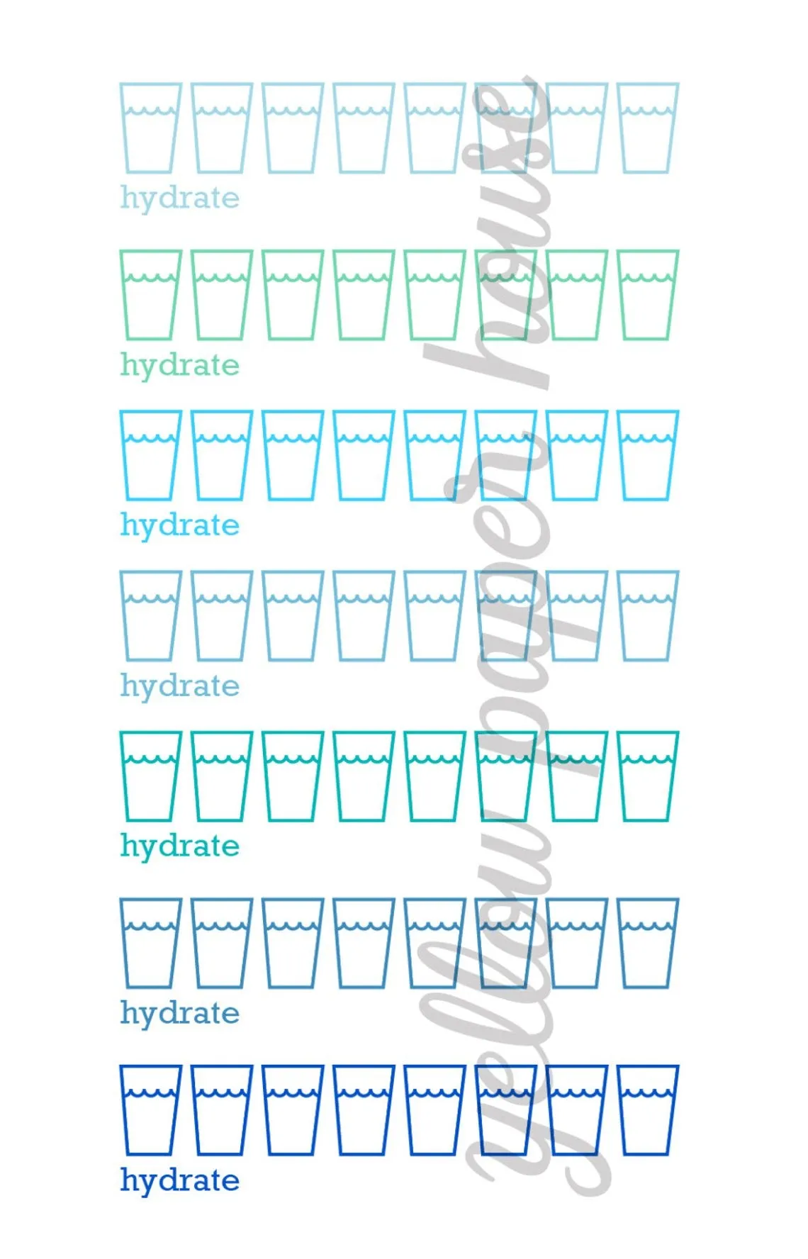 PRINTABLE DOWNLOAD - HYDRATION TRACKER