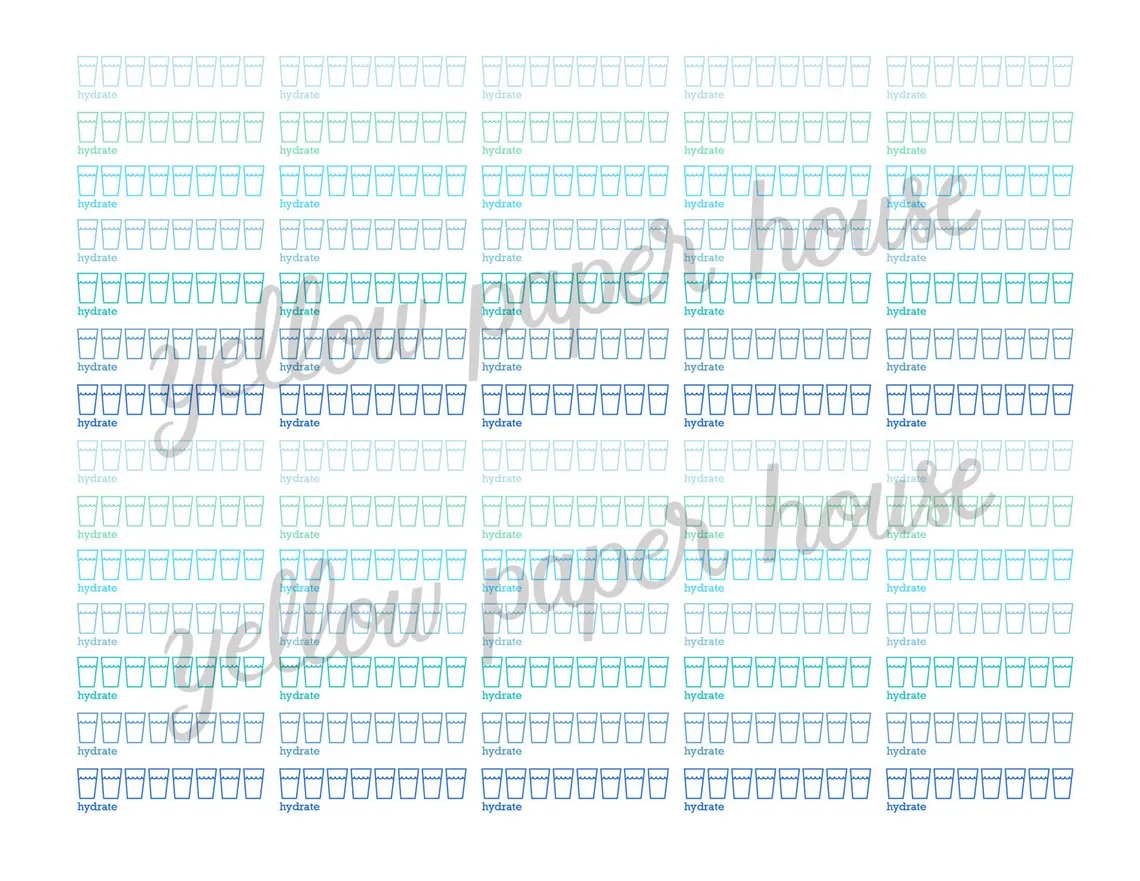 PRINTABLE DOWNLOAD - HYDRATION TRACKER