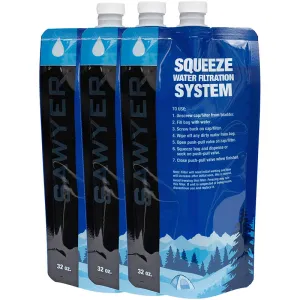 Sawyer Squeezable Pouch (1 Litre / 32oz) - Set Of 3 - SP113