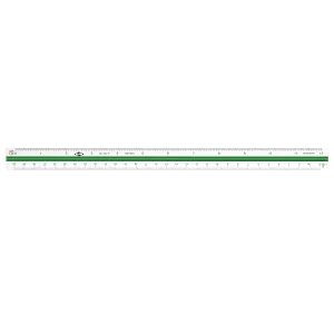 Scale Metric Triangular Plastic 30cm