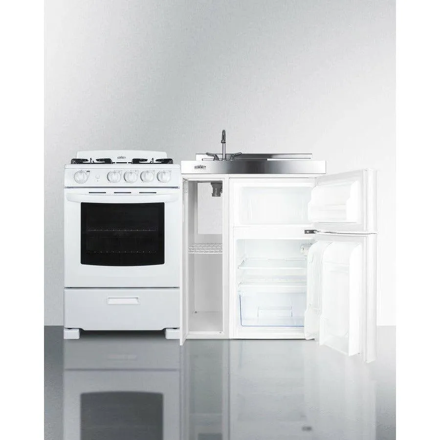 Summit 54 in. Wide All-in-One Kitchenette with Gas Range - ACK54GASW