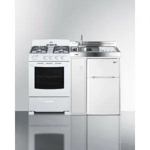 Summit 54 in. Wide All-in-One Kitchenette with Gas Range - ACK54GASW