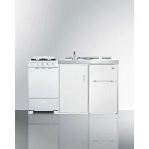 Summit 60 in. Wide All-in-One Kitchenette with Gas Range - ACK60GASW