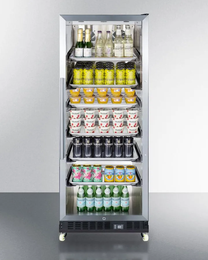 Summit SCR1156RI 24" Wide Mini Reach-in Beverage Center With Dolly