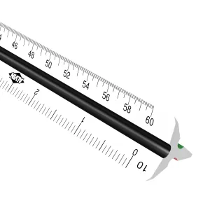 Triangular Scale Engineer 12" Plastic