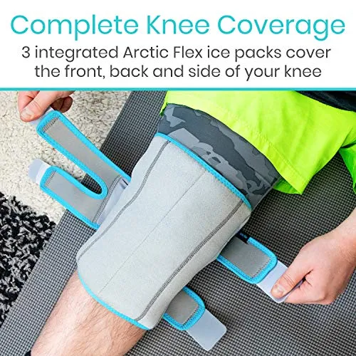 Vive Premium Knee Ice Wrap - Cold / Hot Gel Packs