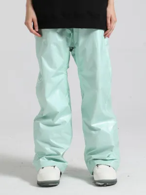 Women's Green Dazzling Ski Pants