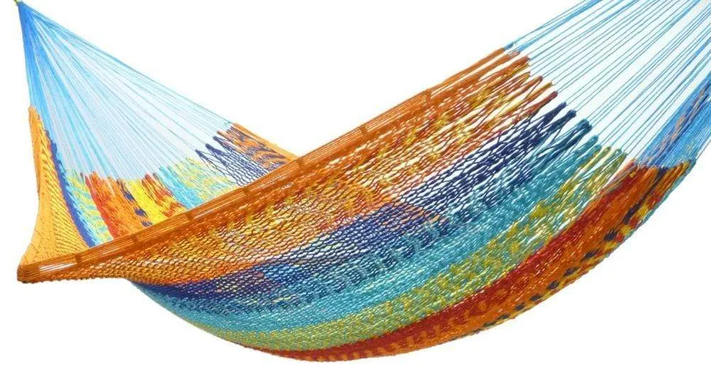 XL Thick Cord Mayan Hammock with Universal Stand