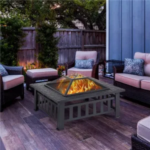 Yaheetech 34'' Square Fire Pit