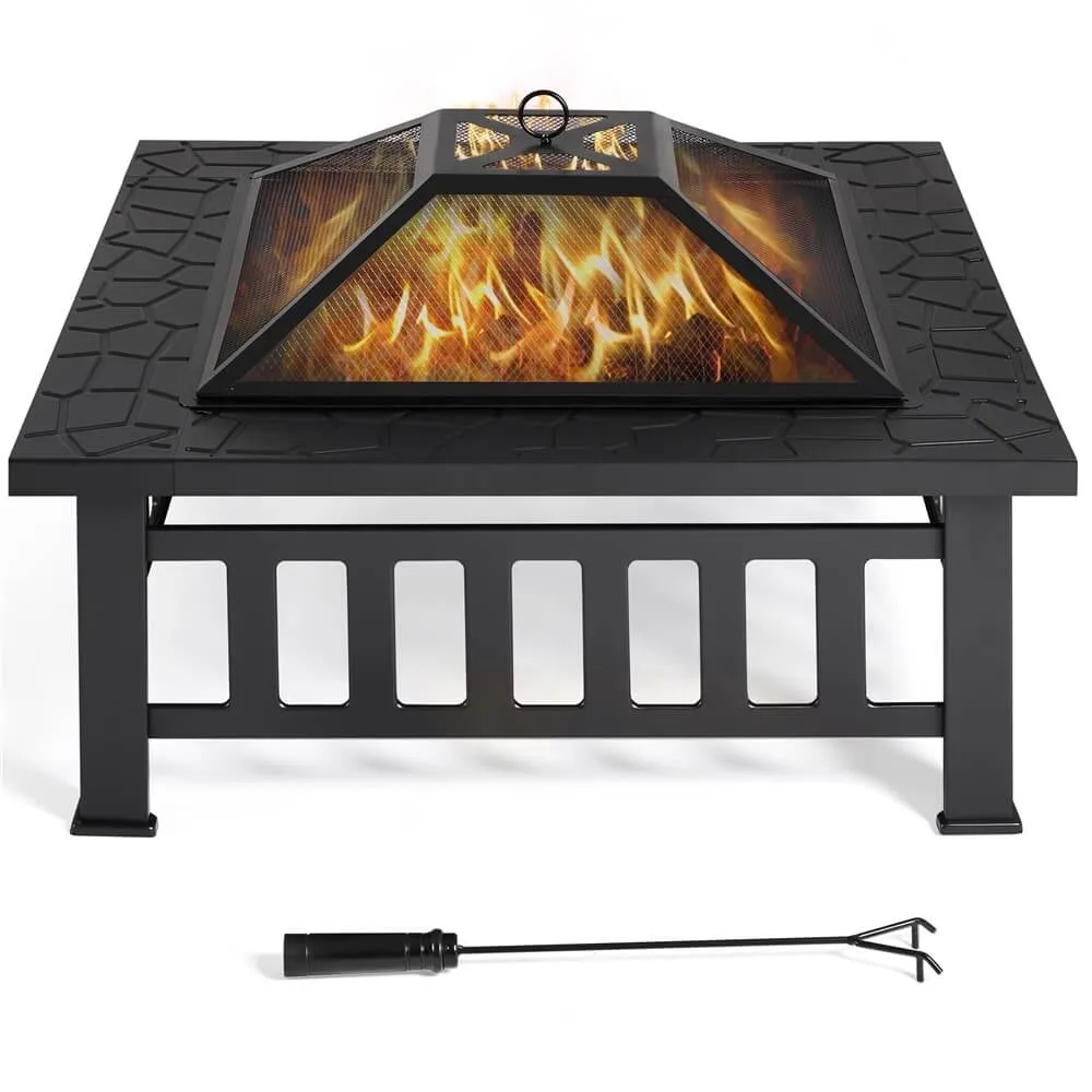 Yaheetech 34'' Square Fire Pit