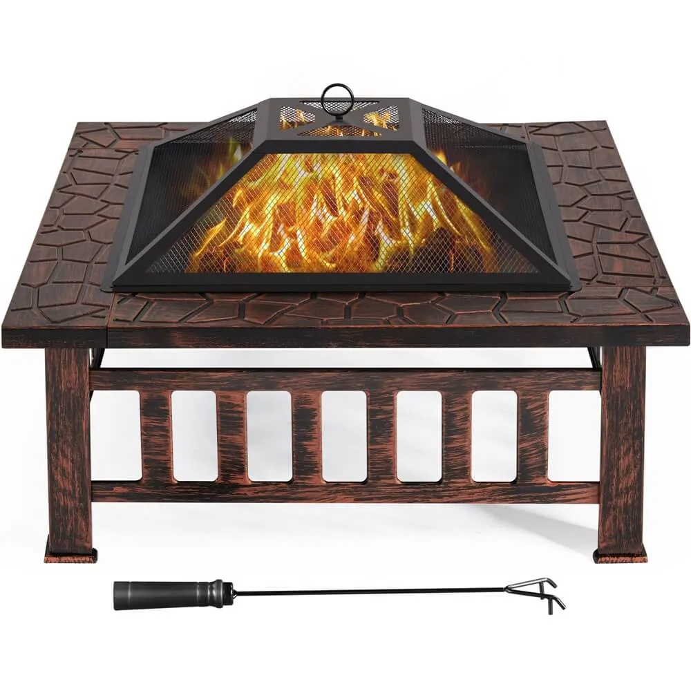 Yaheetech 34'' Square Fire Pit